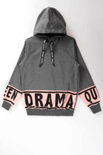 Kids Girl Drama Printed Sweat Long Sleeve Hooded Sweatshirt Cotton AK1343333