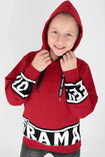 Kids Girl Drama Printed Sweat Long Sleeve Hooded Sweatshirt Cotton AK1343333