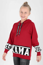 Kids Girl Drama Printed Sweat Long Sleeve Hooded Sweatshirt Cotton AK1343333