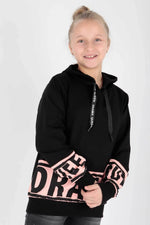 Kids Girl Drama Printed Sweat Long Sleeve Hooded Sweatshirt Cotton AK1343333