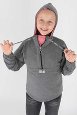 Kids Girl Hooded Sweat Long Sleeve Zipper Sweatshirt Cotton AK15260