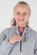 Kids Girl Hooded Sweat Long Sleeve Zipper Sweatshirt Cotton AK15260