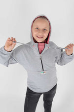 Kids Girl Hooded Sweat Long Sleeve Zipper Sweatshirt Cotton AK15260