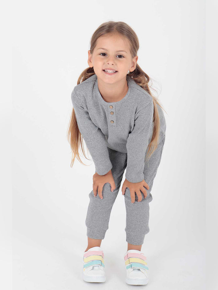 Girl buttoned trend tracksuit team ak2204
