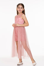 Girls' pearl stone tulle trend evening dress ak2229