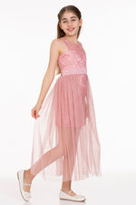 Girls' pearl stone tulle trend evening dress ak2229