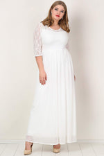 Plus Size Chiffon Lycra Long Evening Dress KL4009K