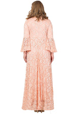 Large Size Full Lace Hijab Dress KL791T