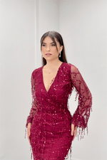 Fapest Design Dress - Burgundy