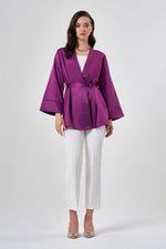 Satin Purple Kimono