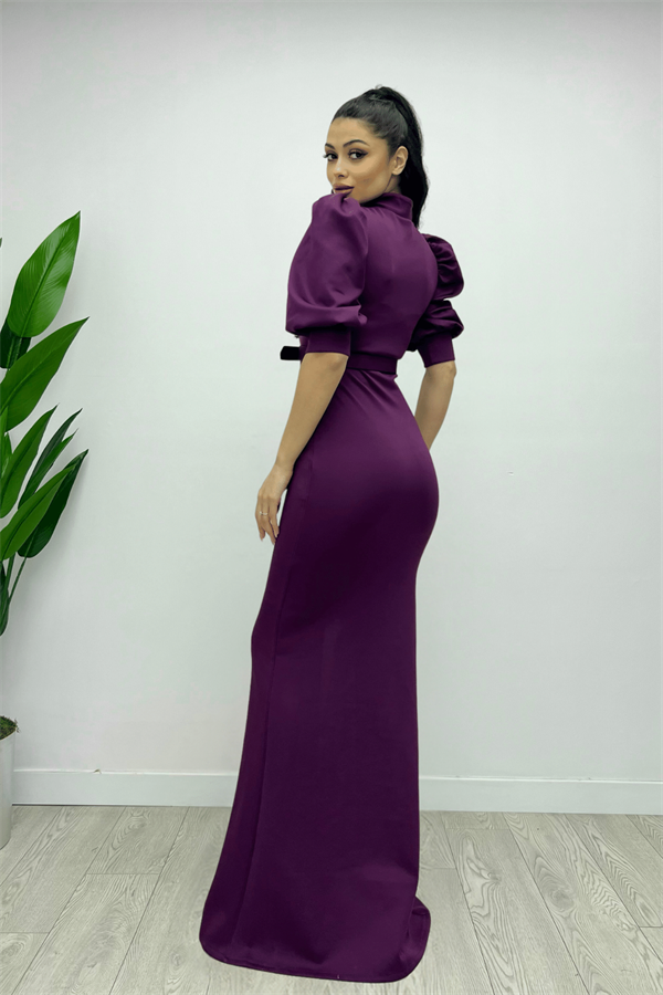 Long Eggplant Formal Dresses