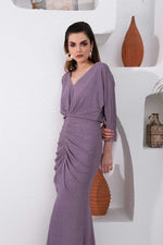 Angelino Lavender Slip Slip Long Evening Dress