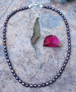 Natural Stone Black Pearl Women's Necklace