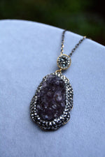 Women's Necklace Special Design Amethyst Natural Stone