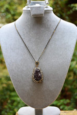 Women's Necklace Special Design Amethyst Natural Stone