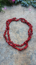 Coral Natural Stone Both Short and Long Women's Necklace