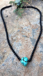 Turquoise Natural Stone Onyx Women's Necklace